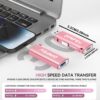 Memoria USB de 128GB Certificada por MFi para iPhone, Foto Stick, 4 en 1 Tipo C con Relámpago y OTG, Memoria USB 3.0 con Llavero, Unidad de Almacenamiento Externa Expansible de 64GB Compatibles para Teléfonos Móviles y Computadoras