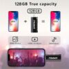 Memoria USB de 128GB Certificada por MFi para iPhone, Foto Stick, 4 en 1 Tipo C con Relámpago y OTG, Memoria USB 3.0 con Llavero, Unidad de Almacenamiento Externa Expansible de 64GB Compatibles para Teléfonos Móviles y Computadoras
